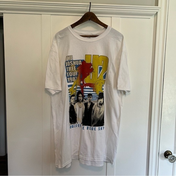 U2 1987 The Joshua Tree Tour Mens 2XL White Tee - Picture 2 of 5